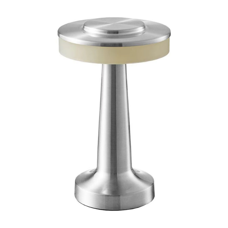 Lampe de Chevet LED Rétro Métal – Tactile, Rechargeable USB, Dimmable 3 Couleurs pour Ambiance Cosy et Élégante