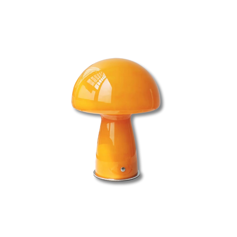 Lampe de Chevet LED Champignon Orange – Design Moderne & Atypique, Lumière Apaisante et Ambiance Cosy