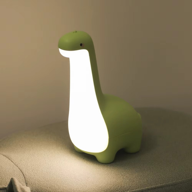 Lampe de Chevet Dinosaure LED Rechargeable – Veilleuse Tactile pour Enfant, Lumière Chaude Douce et Minuterie