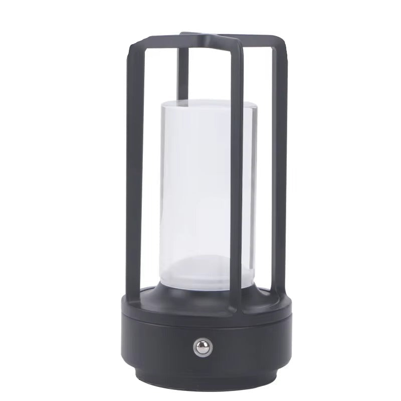 Lampe de Chevet Tactile LED – Design Cylindrique Industrielle Noir/Or/Argent, USB Rechargeable et Lumière D’ambiance Ajustable