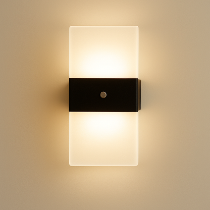 Lampe de Chevet Murale LED Rechargeable – Tactile ou Capteur de Mouvement, Design Moderne Acrylique, Lumière Apaisante