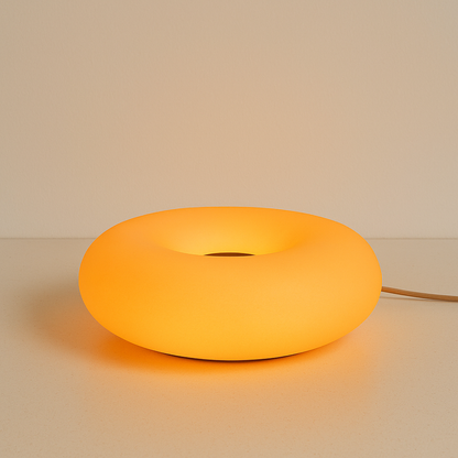 Lampe de Chevet Design Bauhaus — LED Tactile Donut RGB 16 Couleurs, USB & Dimmable pour Ambiance Moderne