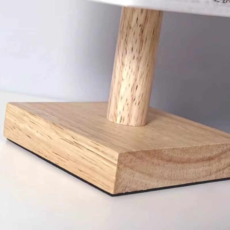 Lampe de Chevet Bois & Lin - Design Chinois Élégant & Lumière Chaude Relaxante