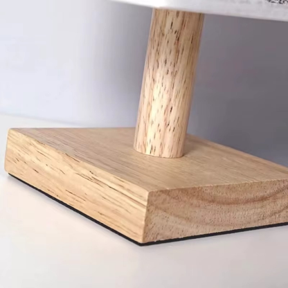 Lampe de Chevet Bois & Lin - Design Chinois Élégant & Lumière Chaude Relaxante