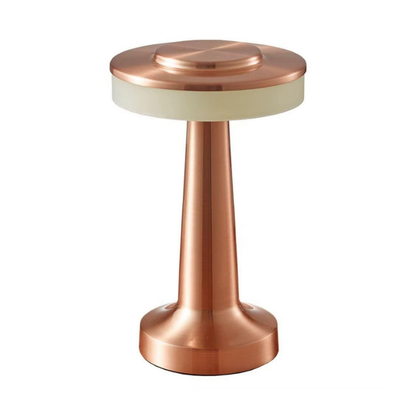 Lampe de Chevet LED Rétro Métal – Tactile, Rechargeable USB, Dimmable 3 Couleurs pour Ambiance Cosy et Élégante