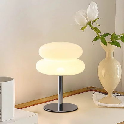 Lampe de Chevet Bauhaus Moderne LED - Design Champignon Nordique, 3 Niveaux de Luminosité