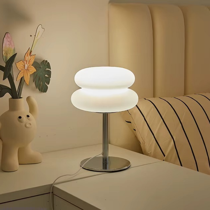 Lampe de Chevet Bauhaus Moderne LED - Design Champignon Nordique, 3 Niveaux de Luminosité