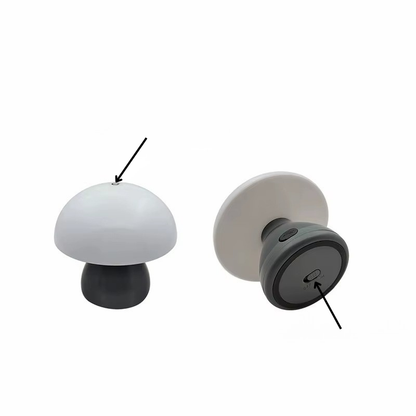 Lampe de Chevet Champignon LED Rechargeable - Tactile, Design Nordique & Lumière Douce Apaisante