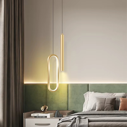 Lampe de Chevet LED Suspendue – Design Nordique Moderne en Métal, 3 Intensités Lumineuse pour Ambiance Premium