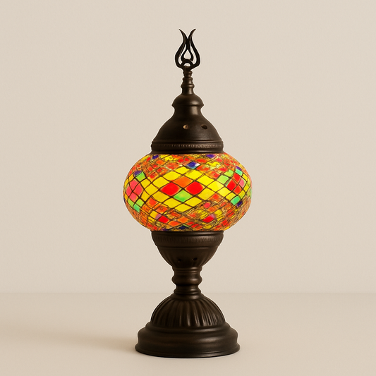 Lampe de Chevet Turque Mosaïque — Verre Coloré Fait Main & Ambiance Orientale Chaleureuse