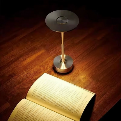 Lampe de Chevet LED Tactile Rechargeable – Design Rétro Industrielle Élégant en Aluminium, Dimmable pour Ambiance Chaleureuse