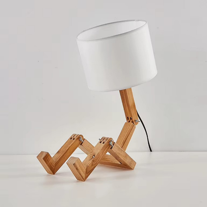 Lampe de Chevet Robot Bois Flexible – Design Articulé Original, Ambiance Apaisante et Élégante