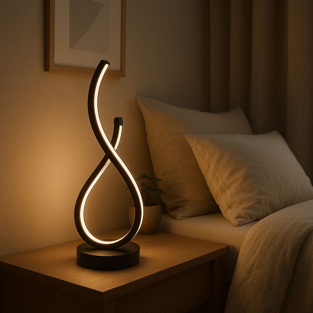 Lampe de Chevet LED Design Élégant en Goutte – Dimmable, Style Moderne pour Ambiance Cosy et Décor Raffiné