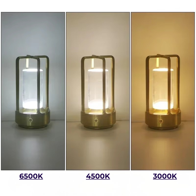 Lampe de Chevet Tactile LED – Design Cylindrique Industrielle Noir/Or/Argent, USB Rechargeable et Lumière D’ambiance Ajustable