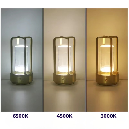 Lampe de Chevet Tactile LED – Design Cylindrique Industrielle Noir/Or/Argent, USB Rechargeable et Lumière D’ambiance Ajustable