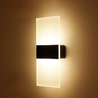 Lampe de Chevet Murale LED – Tactile ou Capteur de Mouvement, Design Moderne Acrylique, Lumière Apaisante