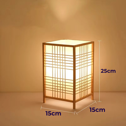 Lampe de Chevet Bambou – Tissage Japonais Minimaliste, Lumière LED Apaisante pour Ambiance Zen et Déco Élégante