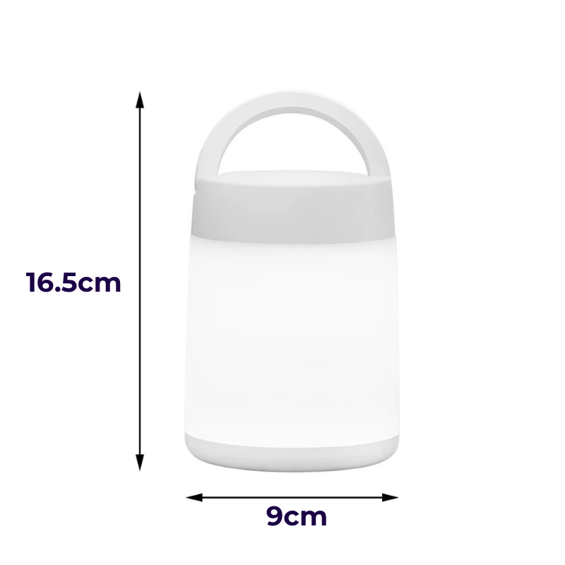 Lampe de Chevet LED Tactile Lanterne – Style Camping, Recharge USB-C, 8h D'Autonomie et Lumière Apaisante