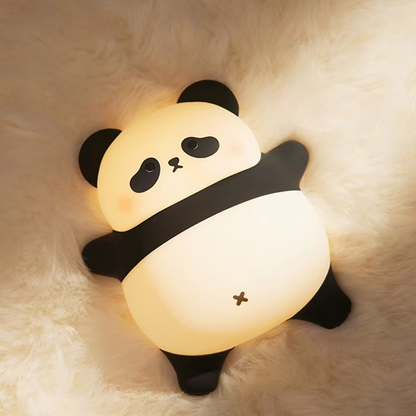 Lampe de Chevet Veilleuse Panda Tactile – LED Rechargeable USB avec Minuterie, Lumière Douce et Apaisante Enfant Kawaii
