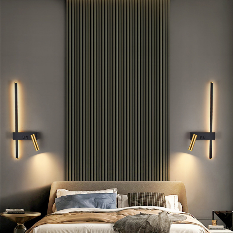 Lampe de Chevet Murale LED Moderne – Applique avec Spot Orientable, Design Nordique et Éclairage Apaisant