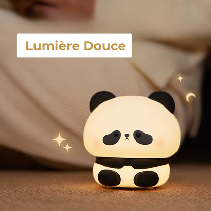 Lampe de Chevet Veilleuse Panda Tactile – LED Rechargeable USB avec Minuterie, Lumière Douce et Apaisante Enfant Kawaii