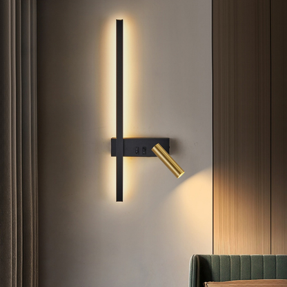 Lampe de Chevet Murale LED Moderne – Applique avec Spot Orientable, Design Nordique et Éclairage Apaisant