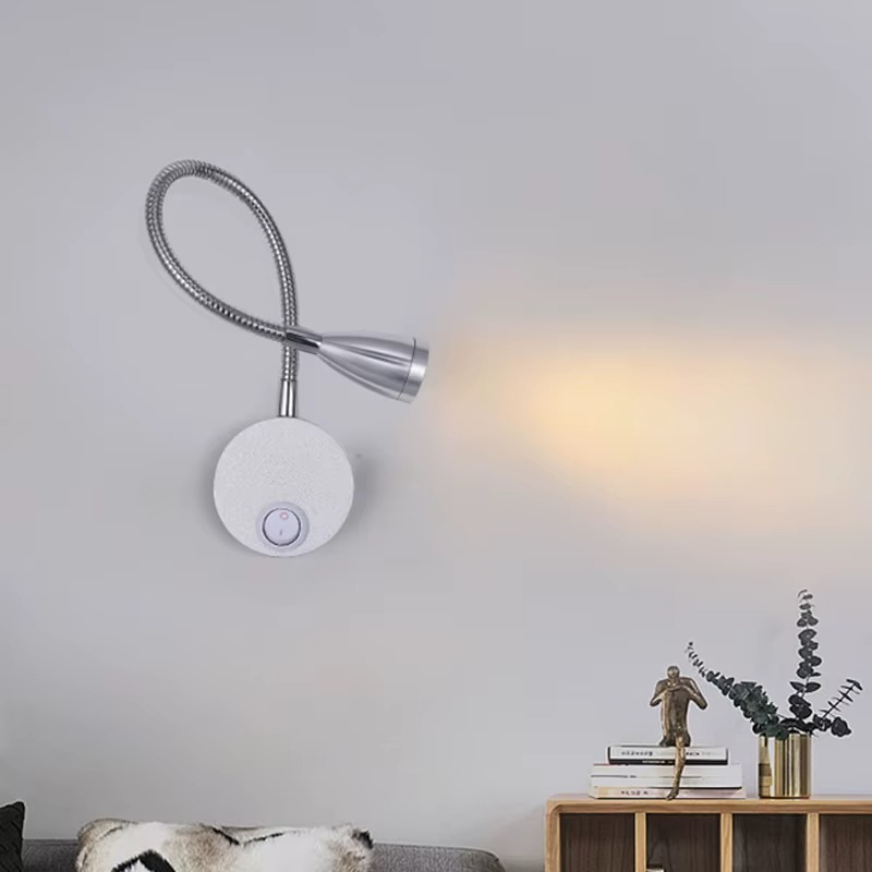 Lampe de Chevet Murale LED Flexible 360° – Col de Cygne Orientable, Parfaite pour Lecture