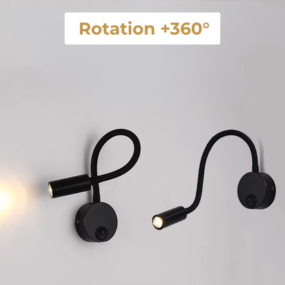 Lampe de Chevet Murale LED Flexible 360° – Col de Cygne Orientable, Parfaite pour Lecture