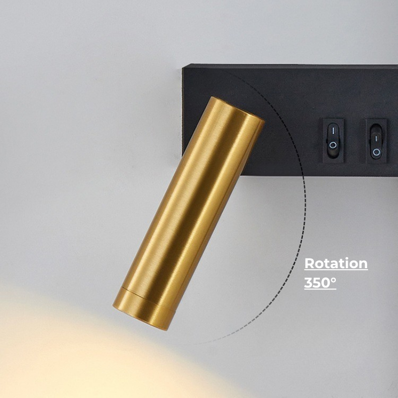 Lampe de Chevet Murale LED Moderne – Applique avec Spot Orientable, Design Nordique et Éclairage Apaisant