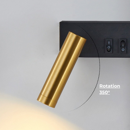 Lampe de Chevet Murale LED Moderne – Applique avec Spot Orientable, Design Nordique et Éclairage Apaisant