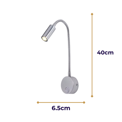 Lampe de Chevet Murale LED Flexible 360° – Col de Cygne Orientable, Parfaite pour Lecture