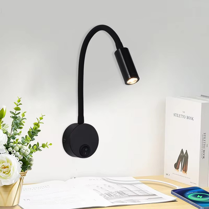 Lampe de Chevet Murale LED Flexible 360° – Col de Cygne Orientable, Parfaite pour Lecture