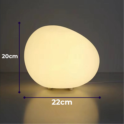 Lampe de Chevet Galet LED – Design Minimaliste Moderne, 3 Intensités Réglables pour Ambiance Douce et Apaisante