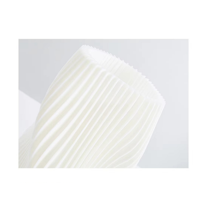 Lampe de Chevet LED Plissée 3D à Intensité Réglable – Design Moderne, Base en Bois et Lumière Douce Apaisante