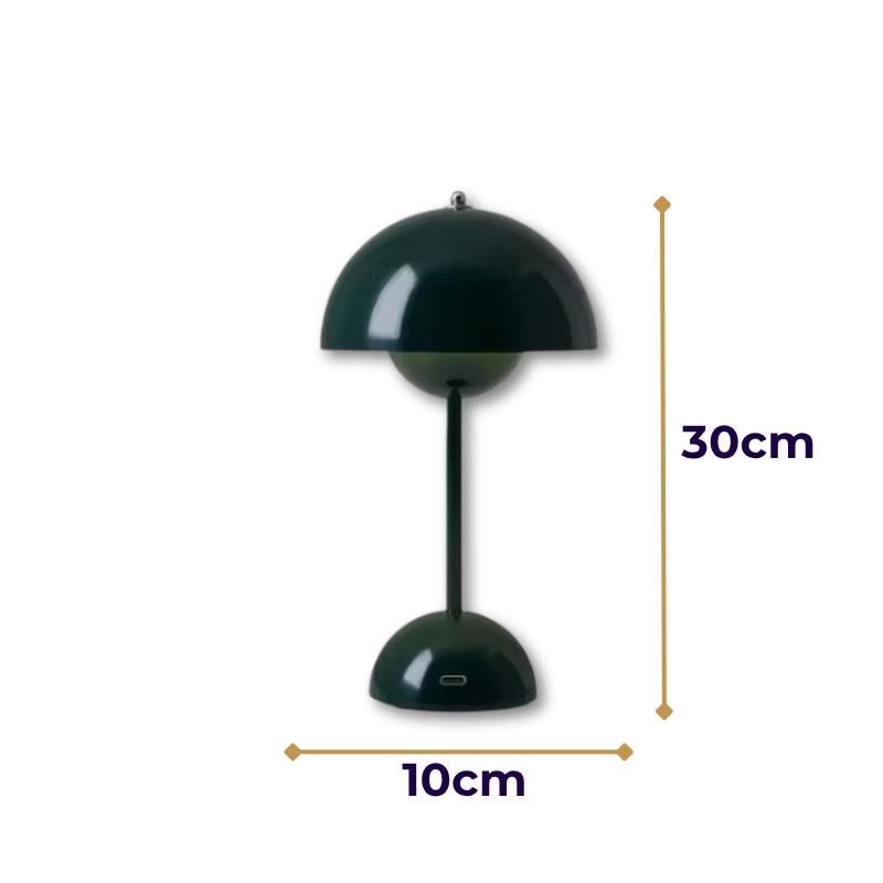 Lampe de Chevet Vintage Champignon LED Rechargeable USB – Design Moderne Tactile, 3 Niveaux de Lumière, Ambiance Cosy