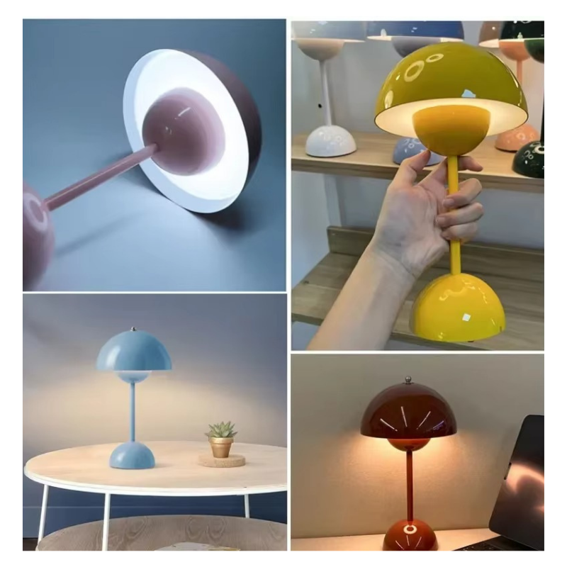 Lampe de Chevet Vintage Champignon LED Rechargeable USB – Design Moderne Tactile, 3 Niveaux de Lumière, Ambiance Cosy