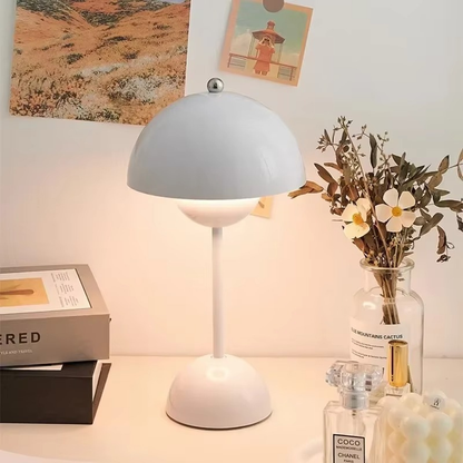 Lampe de Chevet Vintage Champignon LED Rechargeable USB – Design Moderne Tactile, 3 Niveaux de Lumière, Ambiance Cosy