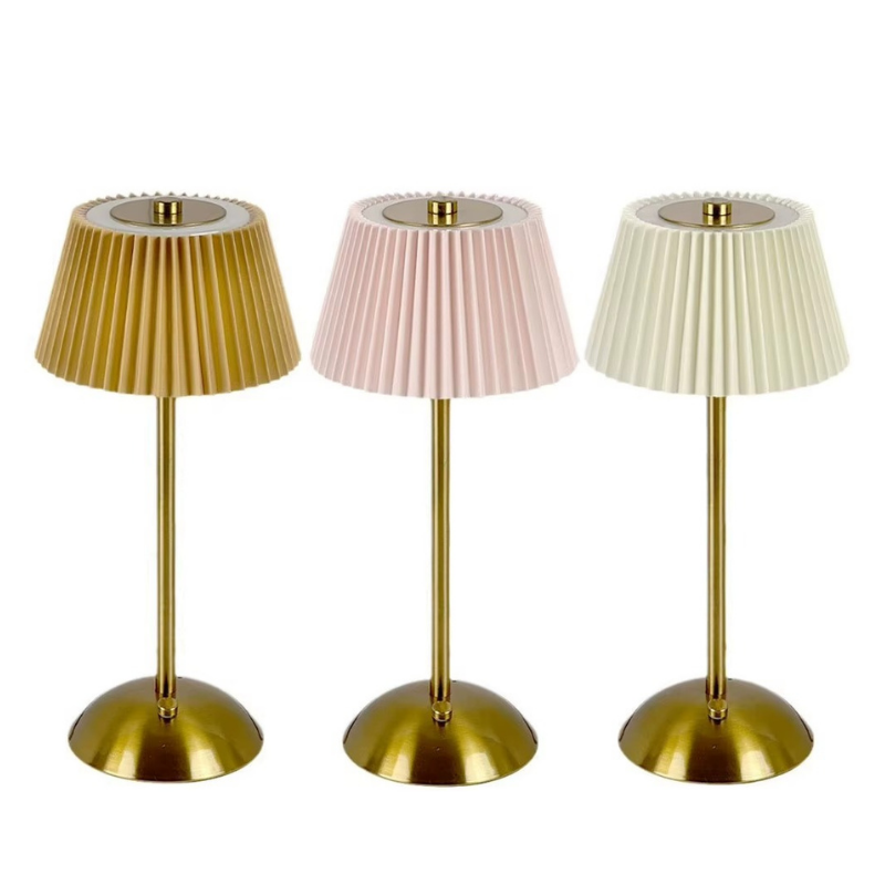 Lampe de Chevet Plissée Rechargeable USB C – Design Élégant, Sans Fil pour Ambiance Douce et Cosy