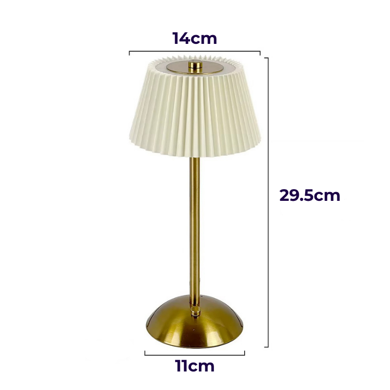 Lampe de Chevet Plissée Rechargeable USB C – Design Élégant, Sans Fil pour Ambiance Douce et Cosy