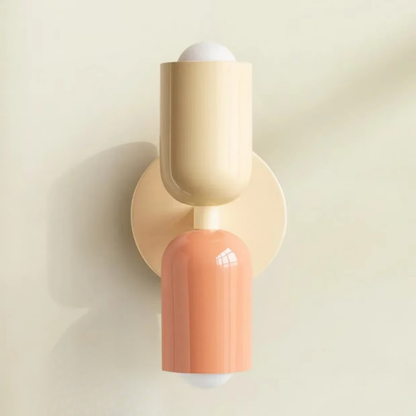 Lampe de Chevet Murale Macaron – LED Nordique Colorée en Métal, Design Moderne et Doux pour Ambiance Cosy