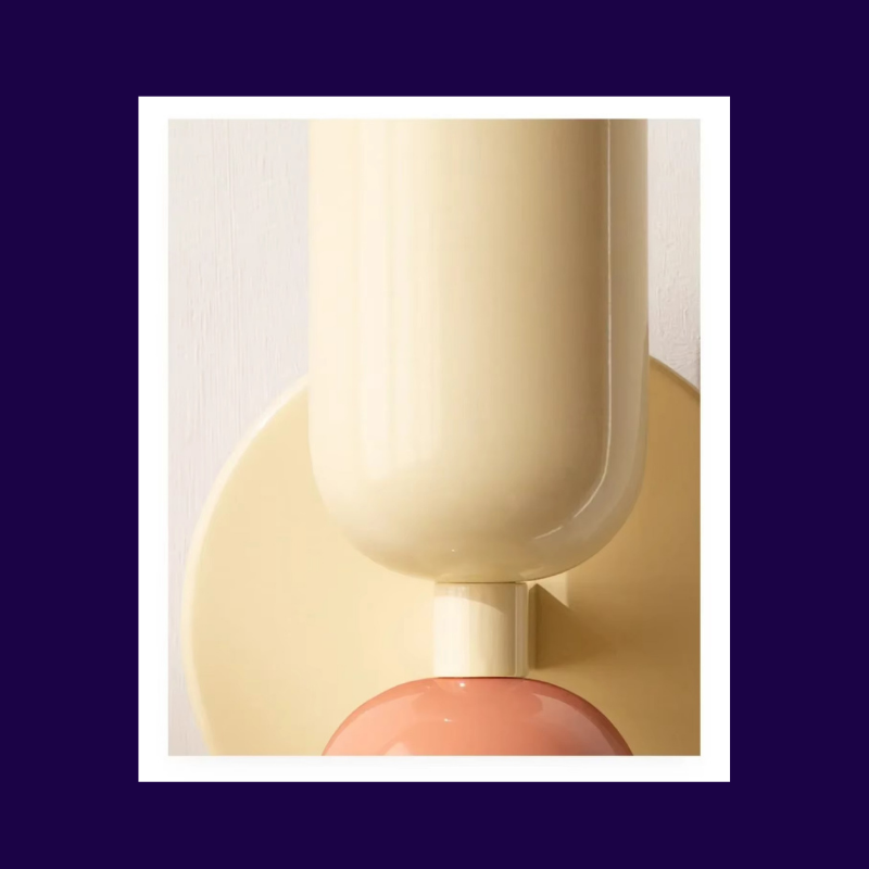 Lampe de Chevet Murale Macaron – LED Nordique Colorée en Métal, Design Moderne et Doux pour Ambiance Cosy