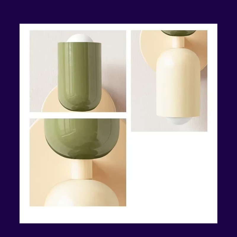 Lampe de Chevet Murale Macaron – LED Nordique Colorée en Métal, Design Moderne et Doux pour Ambiance Cosy