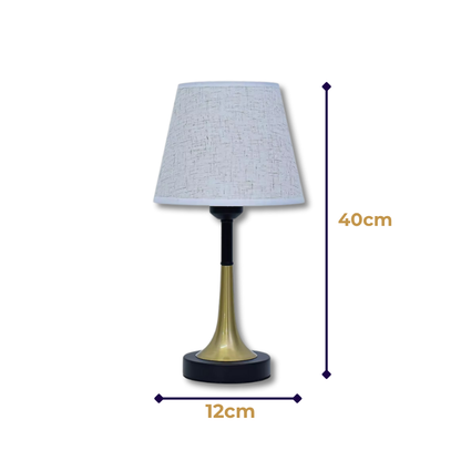 Lampe de Chevet Rétro LED avec Abat-jour en Lin – Lumière Chaude, Dimmable et Élégante pour Ambiance Cosy