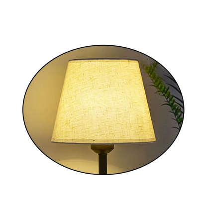 Lampe de Chevet Rétro LED avec Abat-jour en Lin – Lumière Chaude, Dimmable et Élégante pour Ambiance Cosy