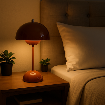 Lampe de Chevet Champignon LED Rechargeable USB – Design Moderne Tactile, 3 Niveaux de Lumière, Ambiance Cosy