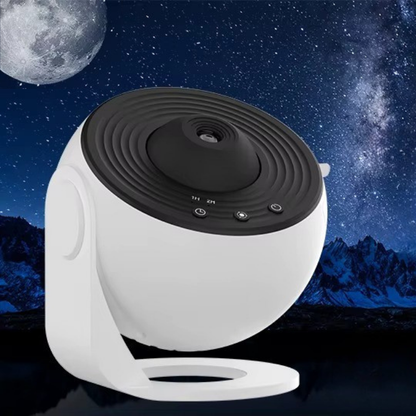 Lampe de Chevet Projecteur Galaxie 360° Rechargeable – LED Rotative avec 12 Scénarios Stellaires pour Ambiance Magique et Rêves Étoilés Enfant