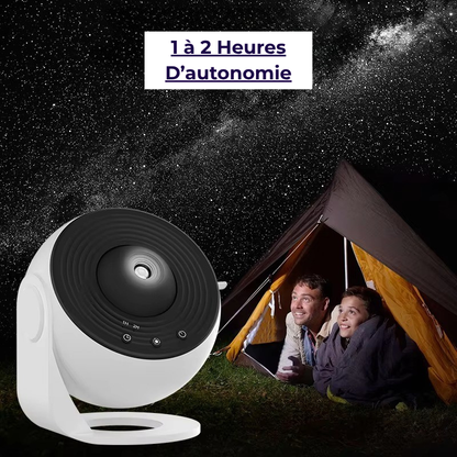 Lampe de Chevet Projecteur Galaxie 360° Rechargeable – LED Rotative avec 12 Scénarios Stellaires pour Ambiance Magique et Rêves Étoilés Enfant