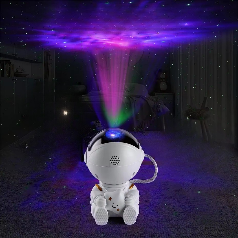 Lampe de Chevet Astronaute LED Projecteur Galaxie Sans Fil Rechargeable – Ciel Étoilé Magique, Ambiance Cosy et Rêveuse pour Chambre Enfant