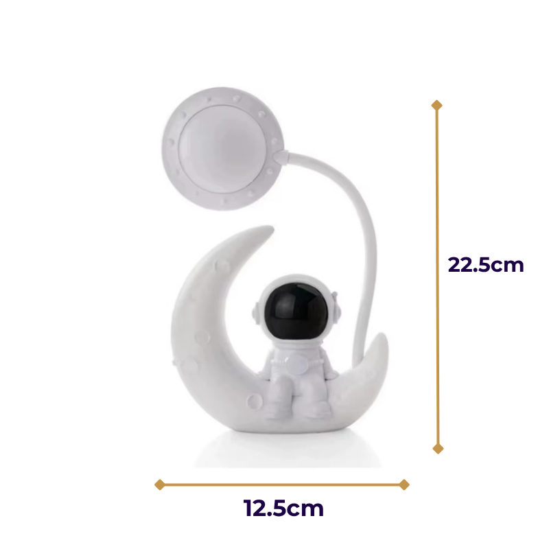 Lampe de Chevet Veilleuse Astronaute Lune LED – Design Créatif USB, Lumière Douce et Atmosphère Cosy pour Enfant