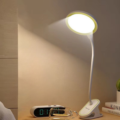 Lampe de Chevet LED Rechargeable avec Pince et Col De Cygne – 3 Modes pour Lecture et Lumière Apaisante
